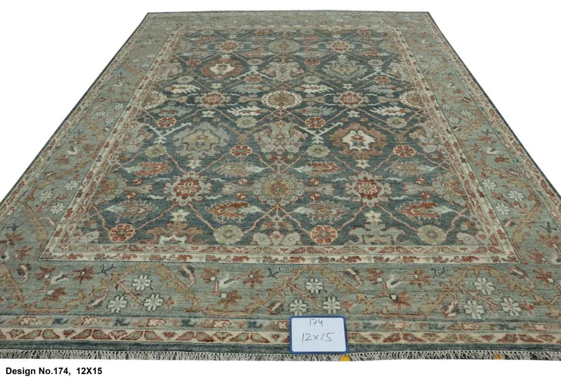Hand knotted Indian Modern Rug 12'0" x 15'0" ABC Rugs Kilims